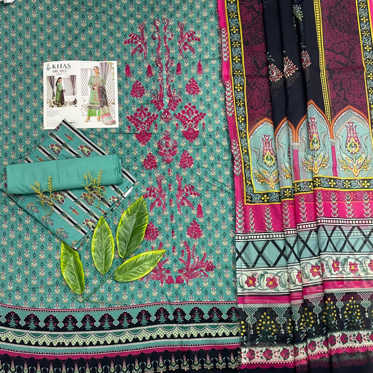 KHAS EMB LAWN 3pc