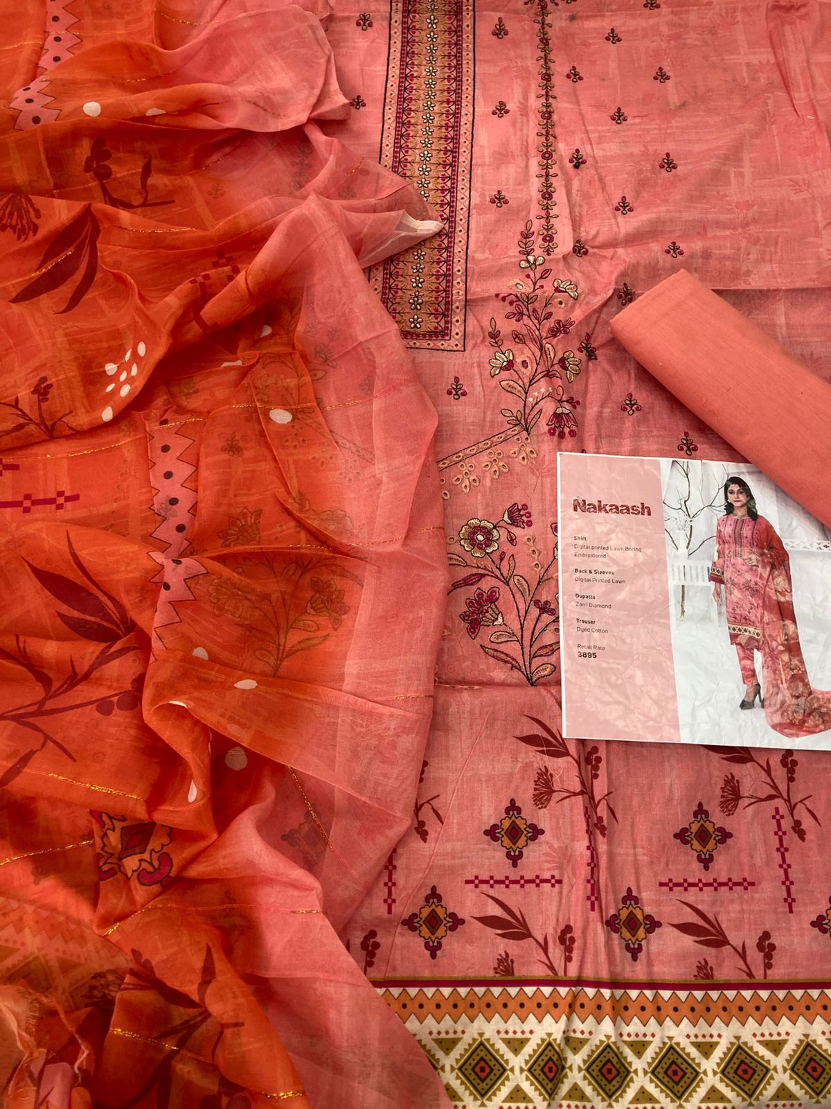 Nakaash emb lawn 3pc