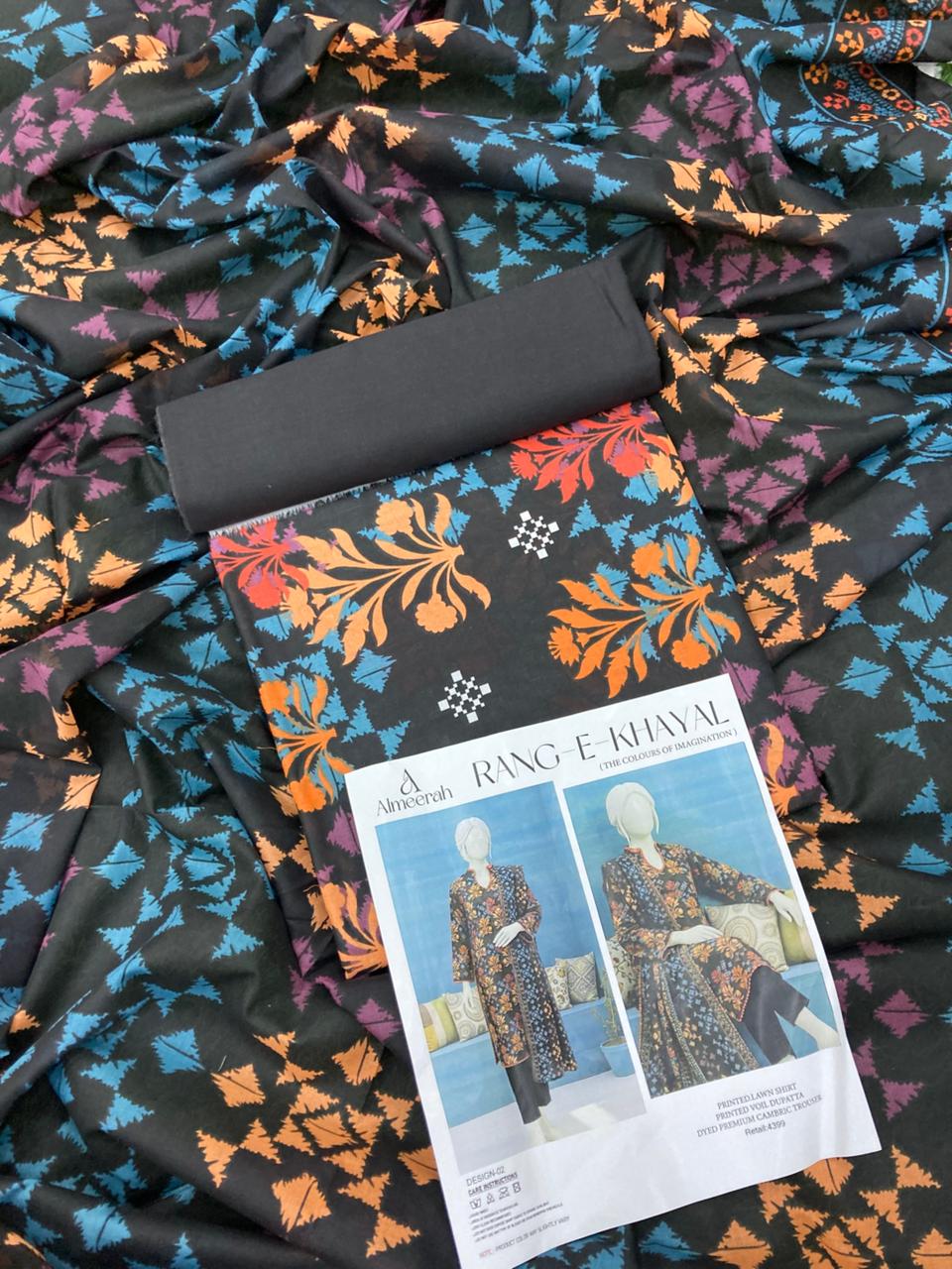 Almeerah RANG E KHAYAL LAWN 3PC