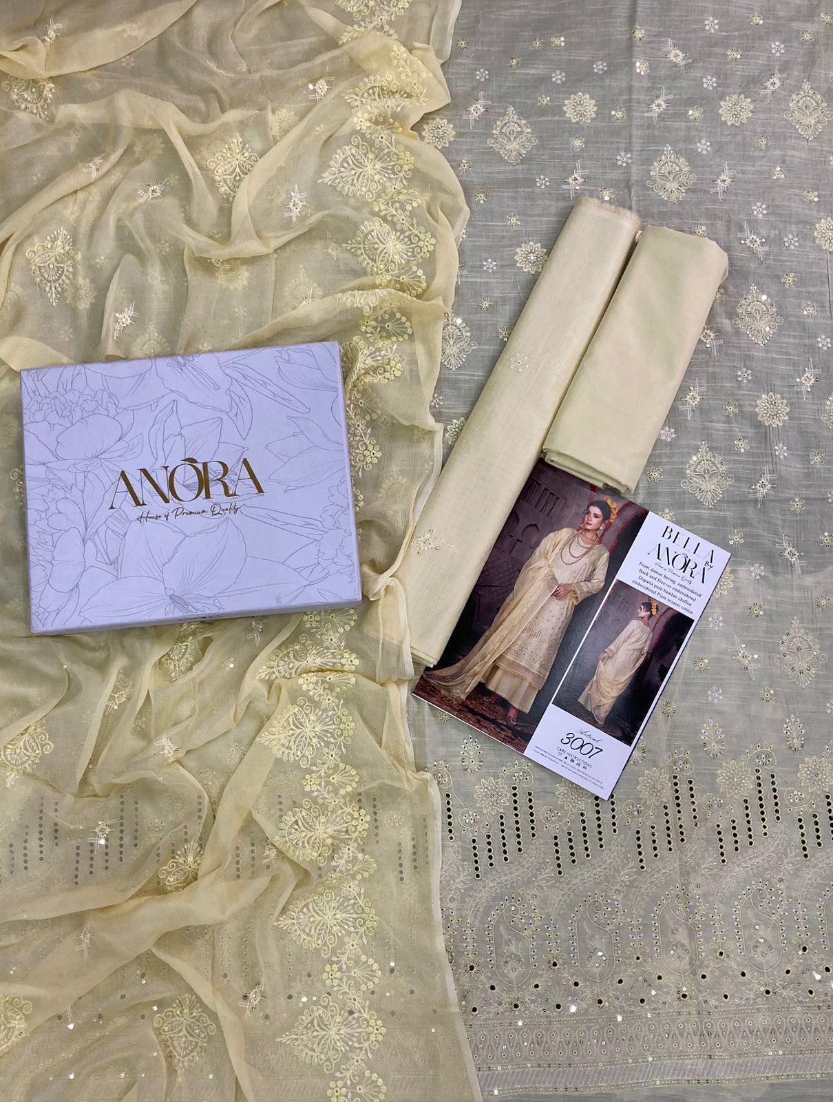 BELLA BY ANORA EMB LAWN 3PC