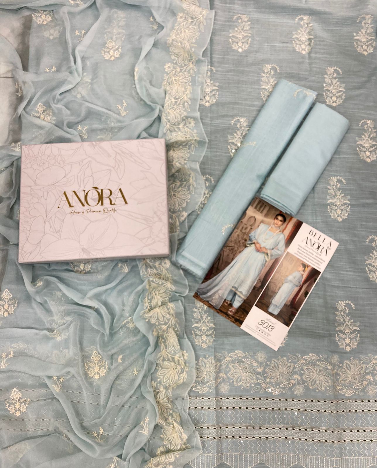 BELLA BY ANORA EMB LAWN 3PC